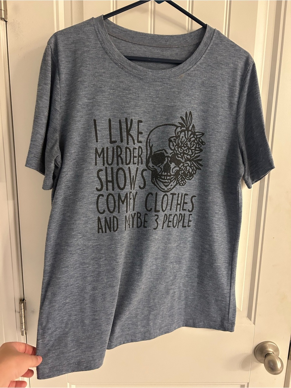 Funny True Crime Graphic Tee “I Like Murder Shows Comfy Clothes & Maybe 3 People